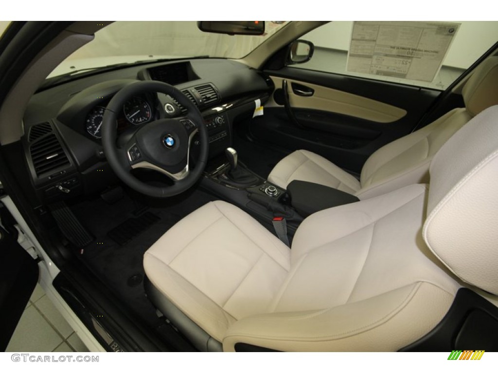 2013 1 Series 128i Coupe - Alpine White / Oyster photo #11