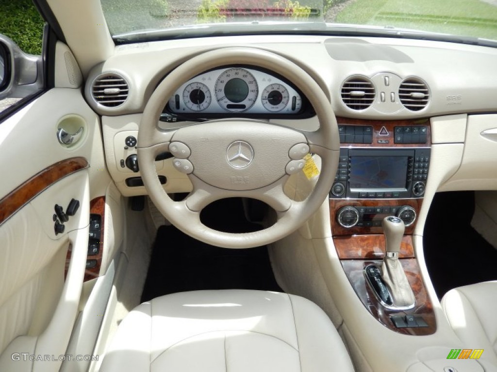 2006 Mercedes-Benz CLK 500 Cabriolet Stone Steering Wheel Photo #84507786