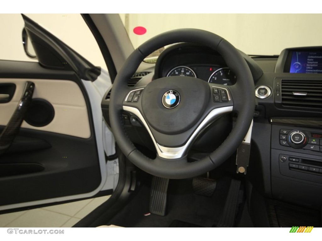 2013 1 Series 128i Coupe - Alpine White / Oyster photo #27