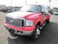 2006 Red Clearcoat Ford F350 Super Duty XLT Crew Cab 4x4 Dually  photo #3