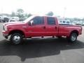 2006 Red Clearcoat Ford F350 Super Duty XLT Crew Cab 4x4 Dually  photo #4