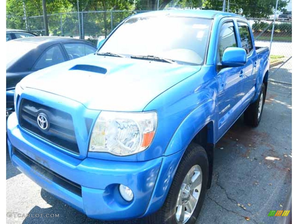 2007 Tacoma V6 PreRunner TRD Sport Double Cab - Speedway Blue Pearl / Graphite Gray photo #3