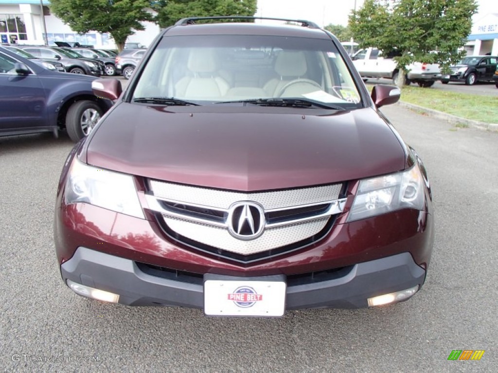 2007 MDX Technology - Dark Cherry Red Pearl / Parchment photo #2