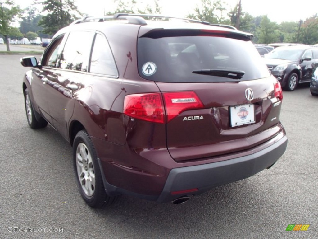 2007 MDX Technology - Dark Cherry Red Pearl / Parchment photo #9
