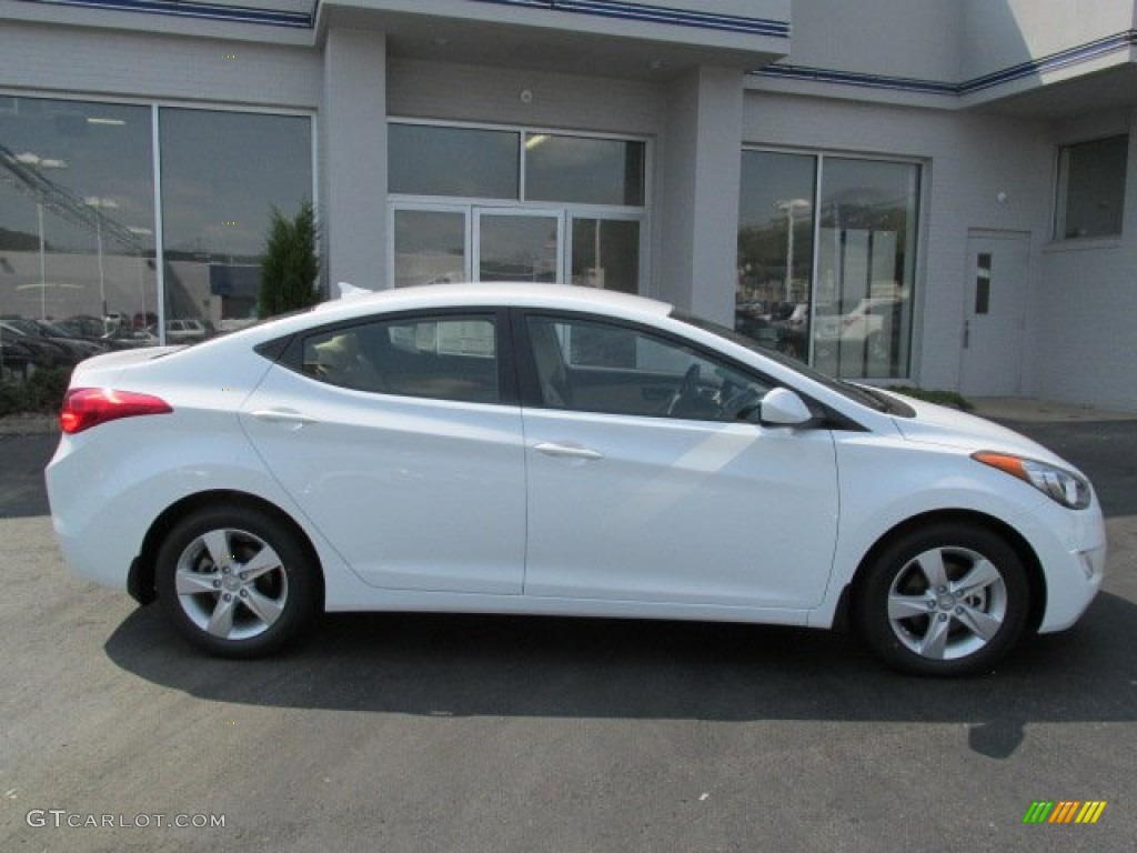 2013 Elantra GLS - Shimmering White / Beige photo #2