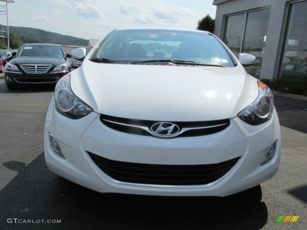2013 Elantra GLS - Shimmering White / Beige photo #4