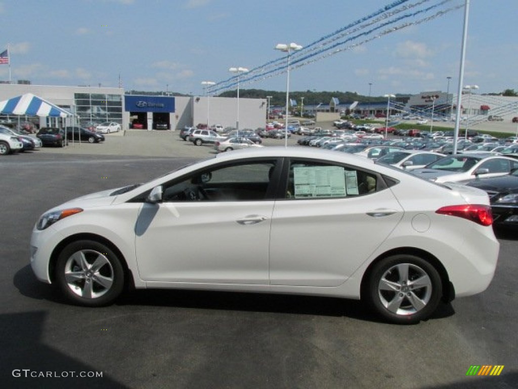 2013 Elantra GLS - Shimmering White / Beige photo #6
