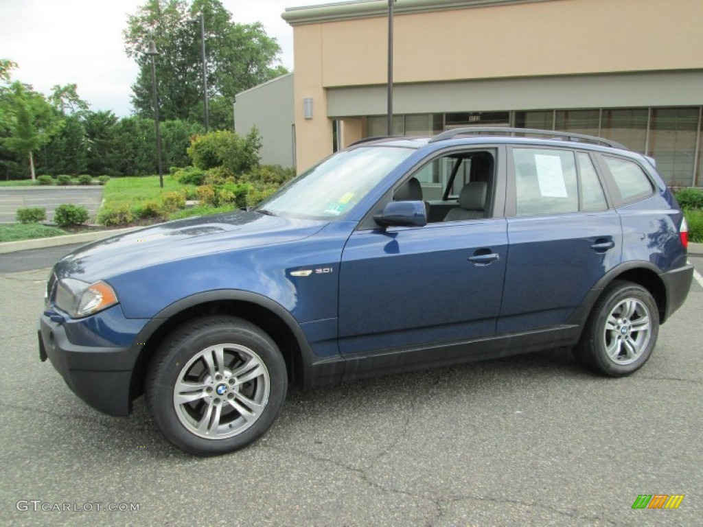 2004 X3 3.0i - Mystic Blue Metallic / Grey photo #3