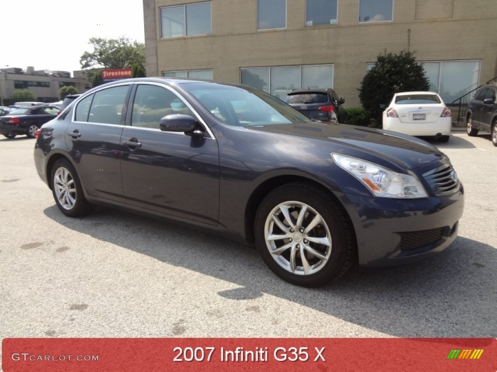 2007 G 35 x Sedan - Lakeshore Slate Metallic / Graphite Black photo #1