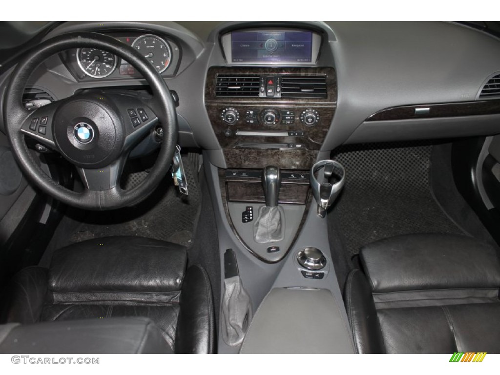 2005 BMW 6 Series 645i Convertible Black Dashboard Photo #84515418