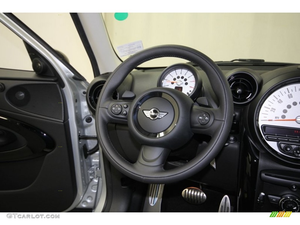 2014 Mini Cooper S Paceman Carbon Black Steering Wheel Photo #84519085