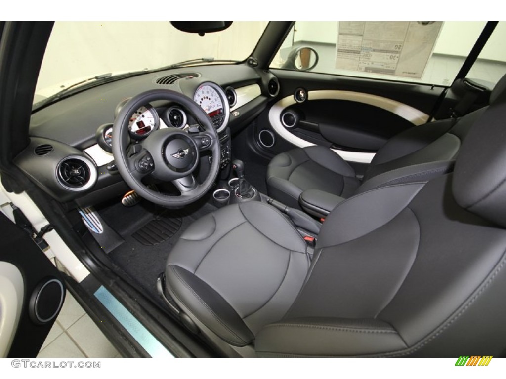 Carbon Black Interior 2014 Mini Cooper S Convertible Photo #84520006