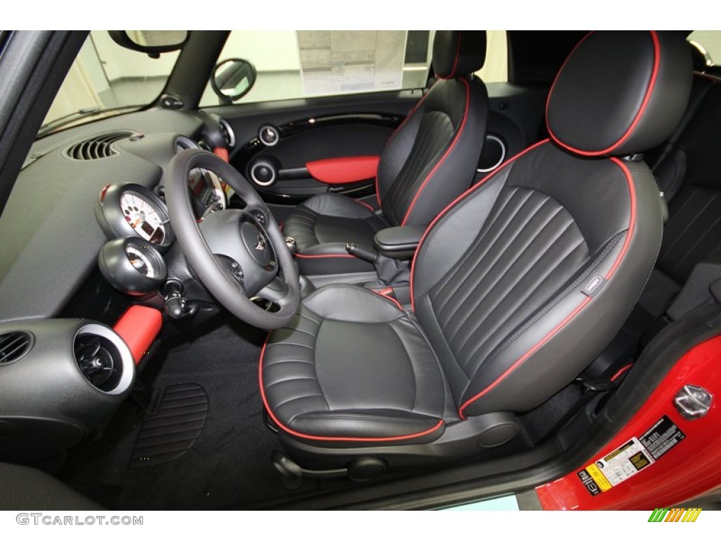 Championship Lounge Leather/Red Piping Interior 2014 Mini Cooper S Convertible Photo #84520882