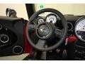 2014 Mini Cooper Championship Lounge Leather/Red Piping Interior Steering Wheel Photo