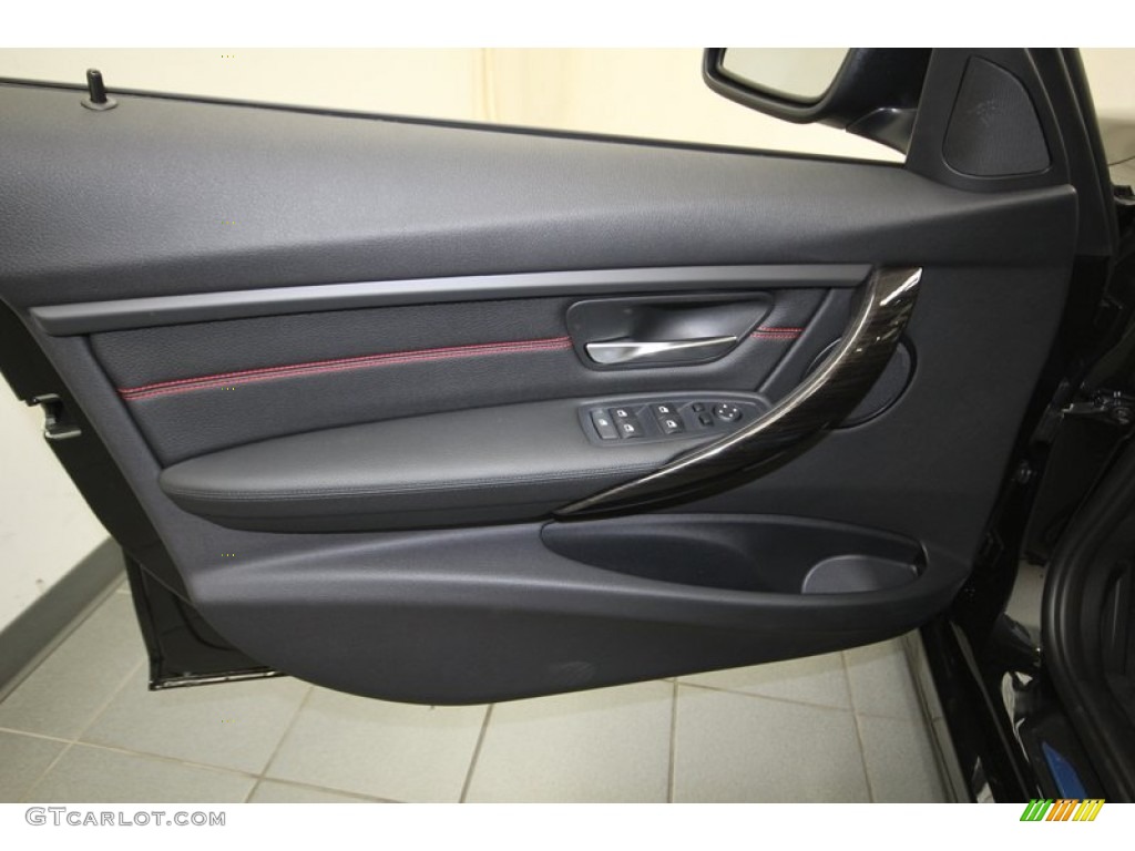 2014 BMW 3 Series 328d Sedan Black Door Panel Photo #84521563