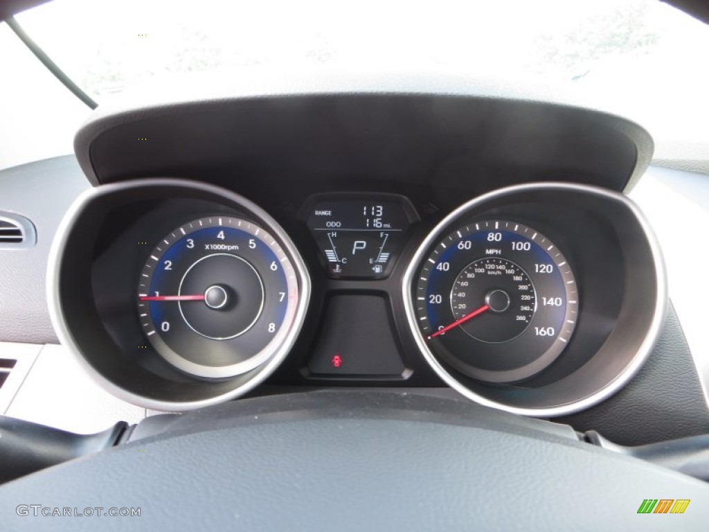 2013 Elantra GLS - Titanium Gray Metallic / Gray photo #30