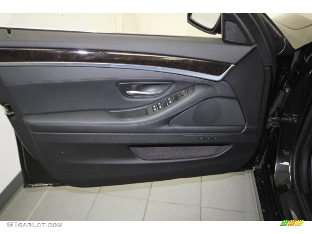 2014 BMW 5 Series 528i Sedan Black Door Panel Photo #84522343