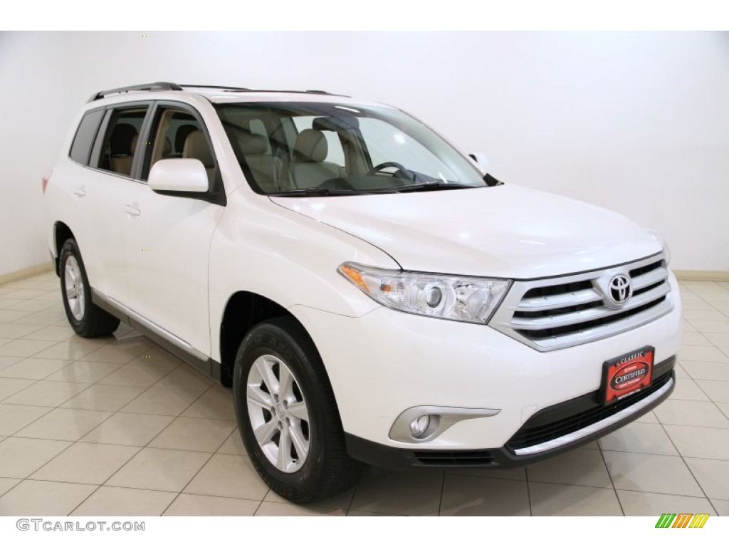 2011 Highlander SE 4WD - Blizzard White Pearl / Sand Beige photo #1