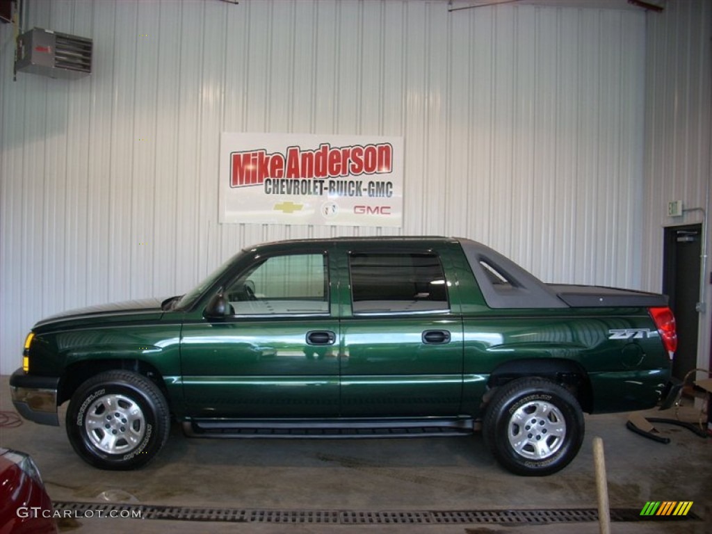 2003 Avalanche 1500 Z71 4x4 - Dark Green Metallic / Medium Neutral photo #2