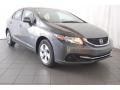 2013 Polished Metal Metallic Honda Civic LX Sedan  photo #1