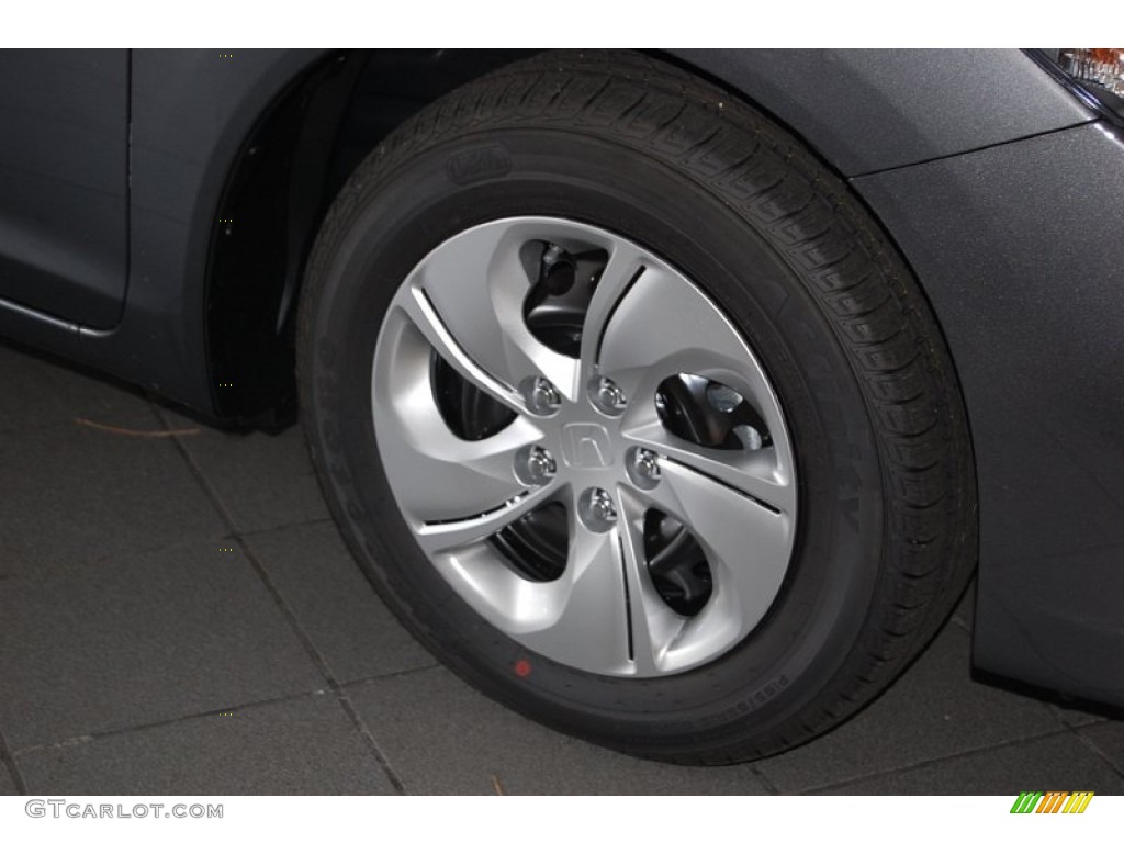 2013 Civic LX Sedan - Polished Metal Metallic / Black photo #3