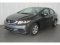 2013 Polished Metal Metallic Honda Civic LX Sedan  photo #9