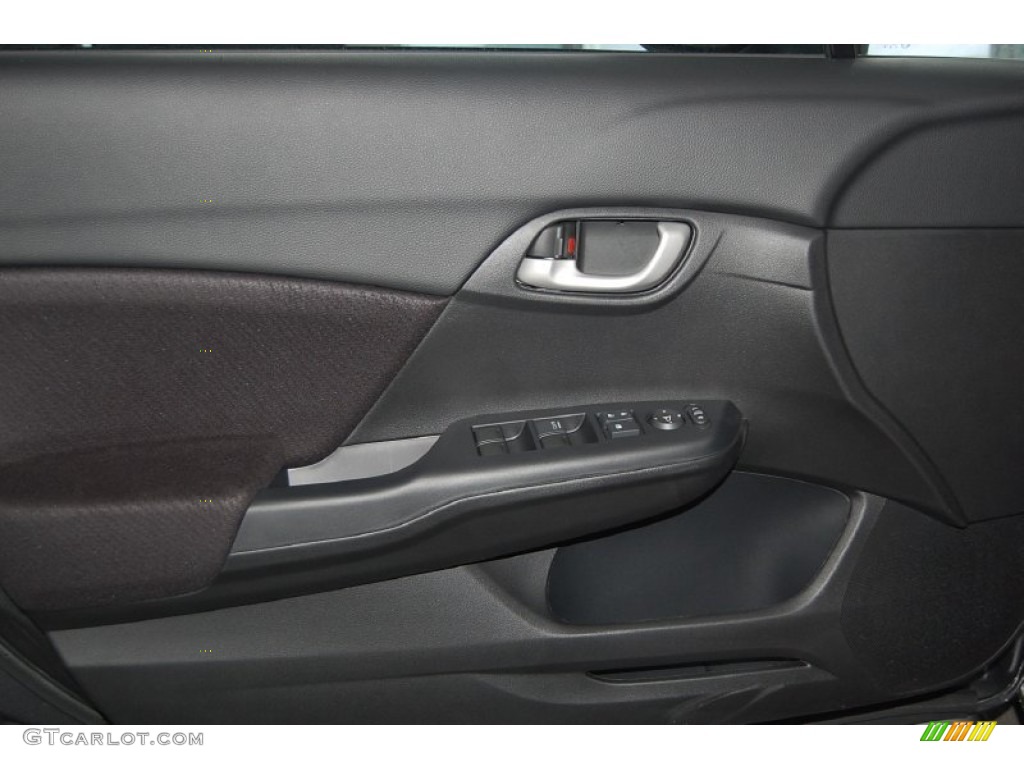 2013 Civic LX Sedan - Polished Metal Metallic / Black photo #10