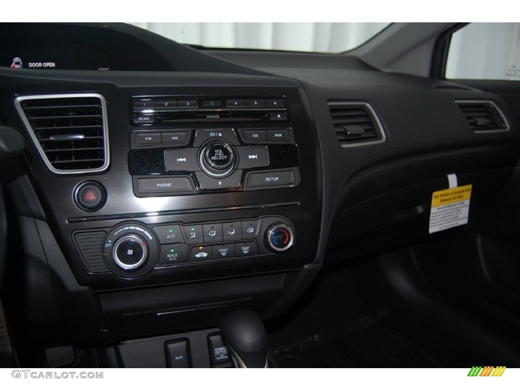 2013 Civic LX Sedan - Polished Metal Metallic / Black photo #14