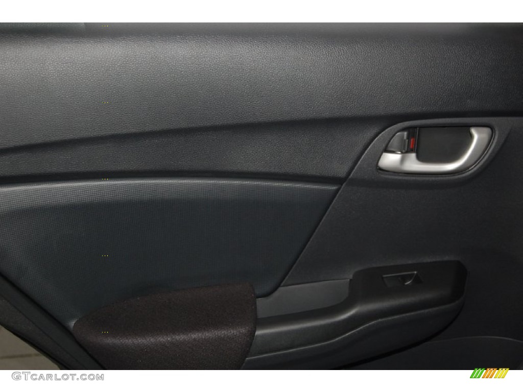 2013 Civic LX Sedan - Polished Metal Metallic / Black photo #26