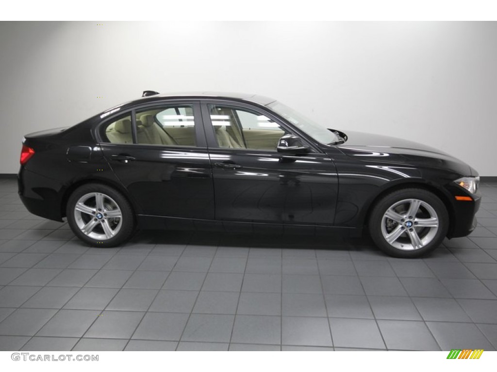 2013 3 Series 328i Sedan - Black Sapphire Metallic / Venetian Beige photo #2