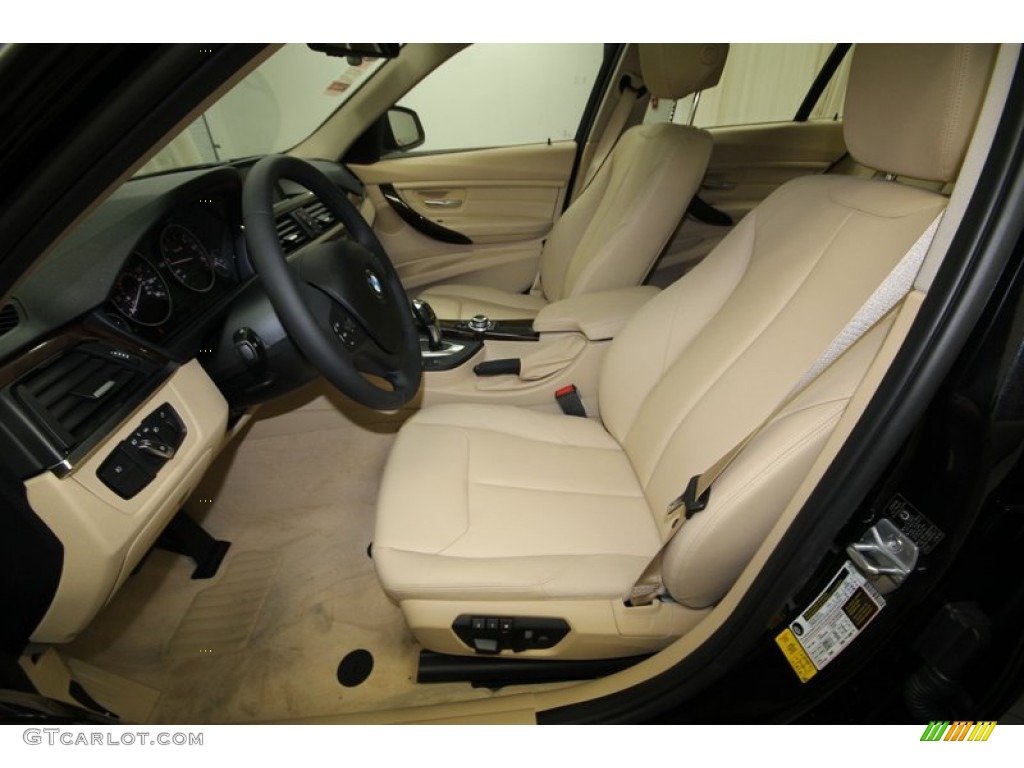 2013 3 Series 328i Sedan - Black Sapphire Metallic / Venetian Beige photo #3