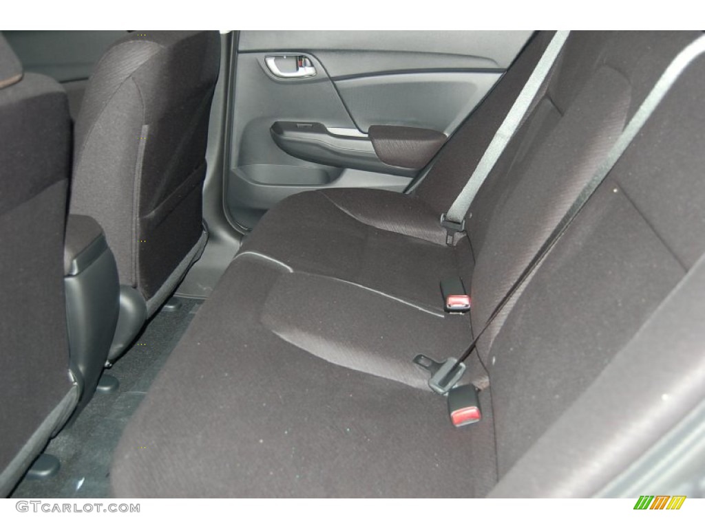 2013 Civic LX Sedan - Polished Metal Metallic / Black photo #28