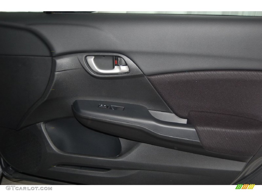 2013 Civic LX Sedan - Polished Metal Metallic / Black photo #30