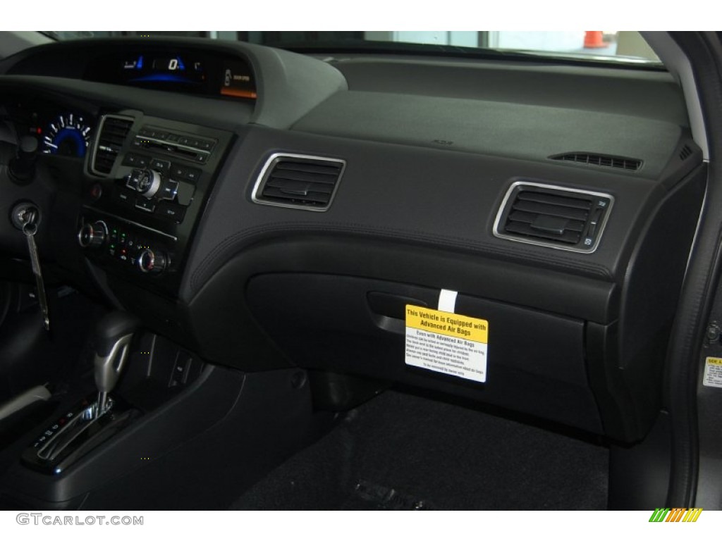 2013 Civic LX Sedan - Polished Metal Metallic / Black photo #31