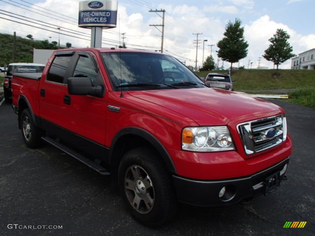 2007 F150 FX4 SuperCrew 4x4 - Bright Red / Black photo #1