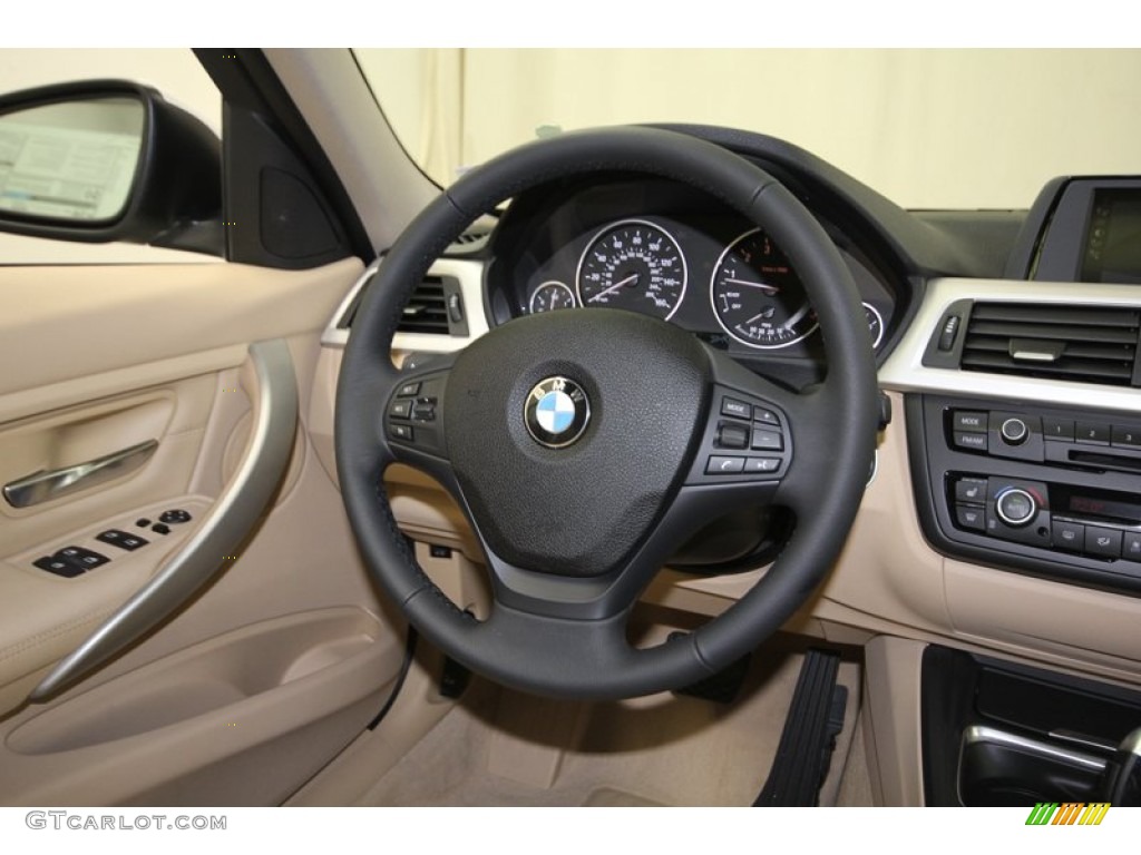 2013 3 Series 328i Sedan - Mineral White Metallic / Venetian Beige photo #29