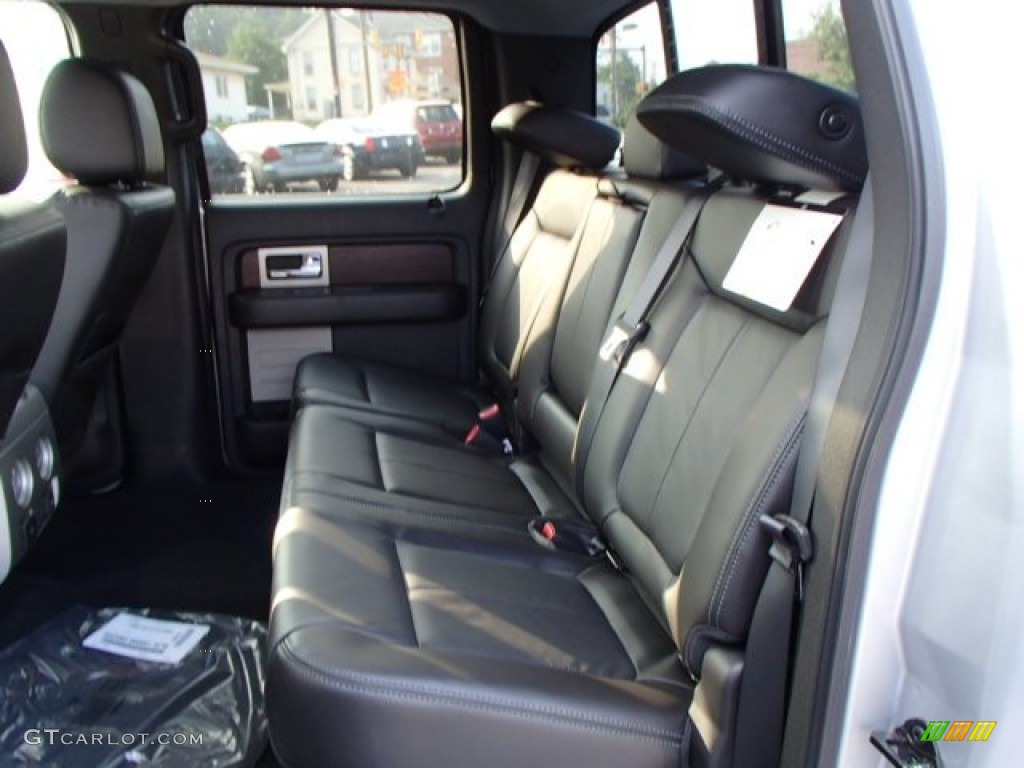Black Interior 2013 Ford F150 Lariat SuperCrew 4x4 Photo #84530011