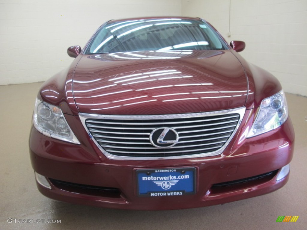 2009 LS 460 AWD - Noble Spinel Red Mica / Black photo #2
