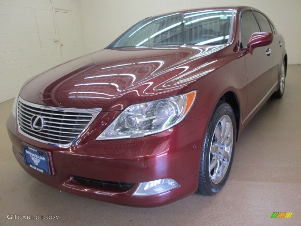 2009 LS 460 AWD - Noble Spinel Red Mica / Black photo #3