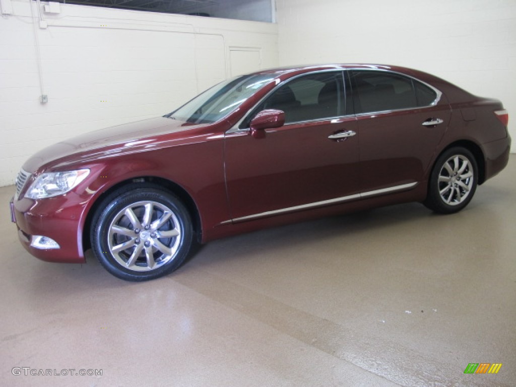 2009 LS 460 AWD - Noble Spinel Red Mica / Black photo #4