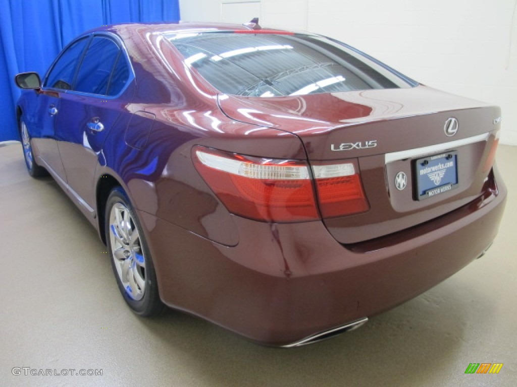 2009 LS 460 AWD - Noble Spinel Red Mica / Black photo #5