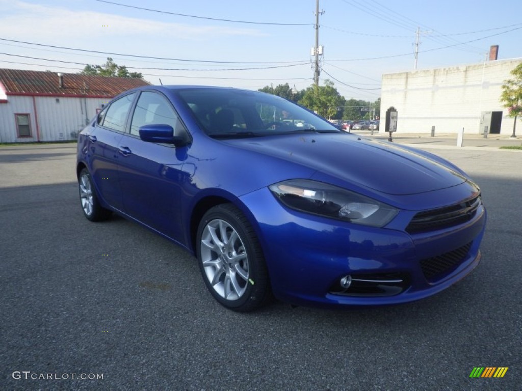 2013 Dart SXT - Blue Streak Pearl Coat / Black photo #1