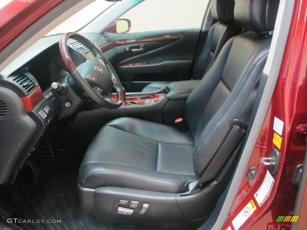 2009 LS 460 AWD - Noble Spinel Red Mica / Black photo #15