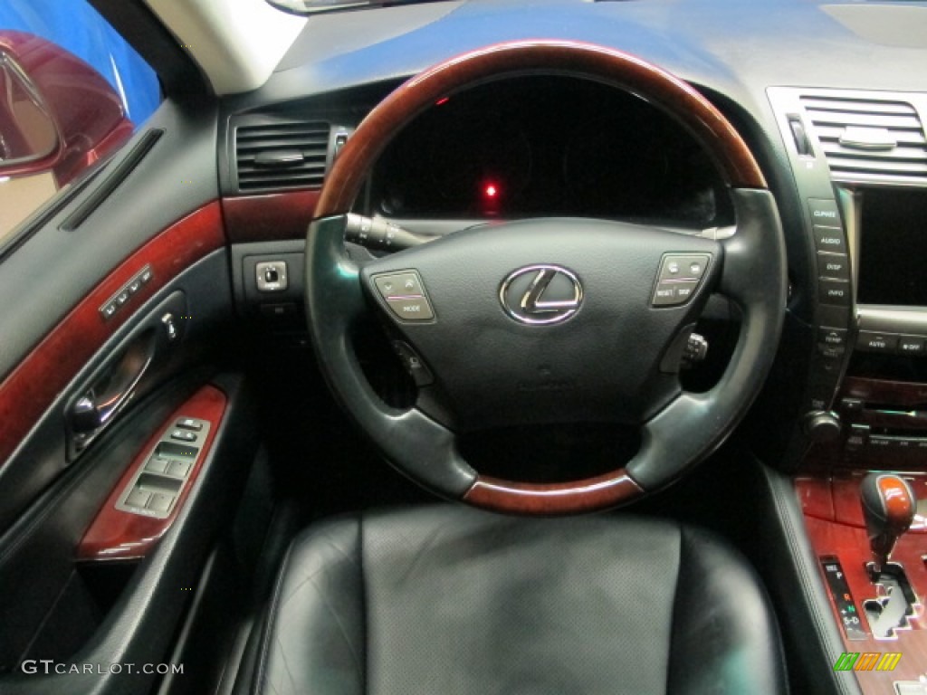 2009 LS 460 AWD - Noble Spinel Red Mica / Black photo #23