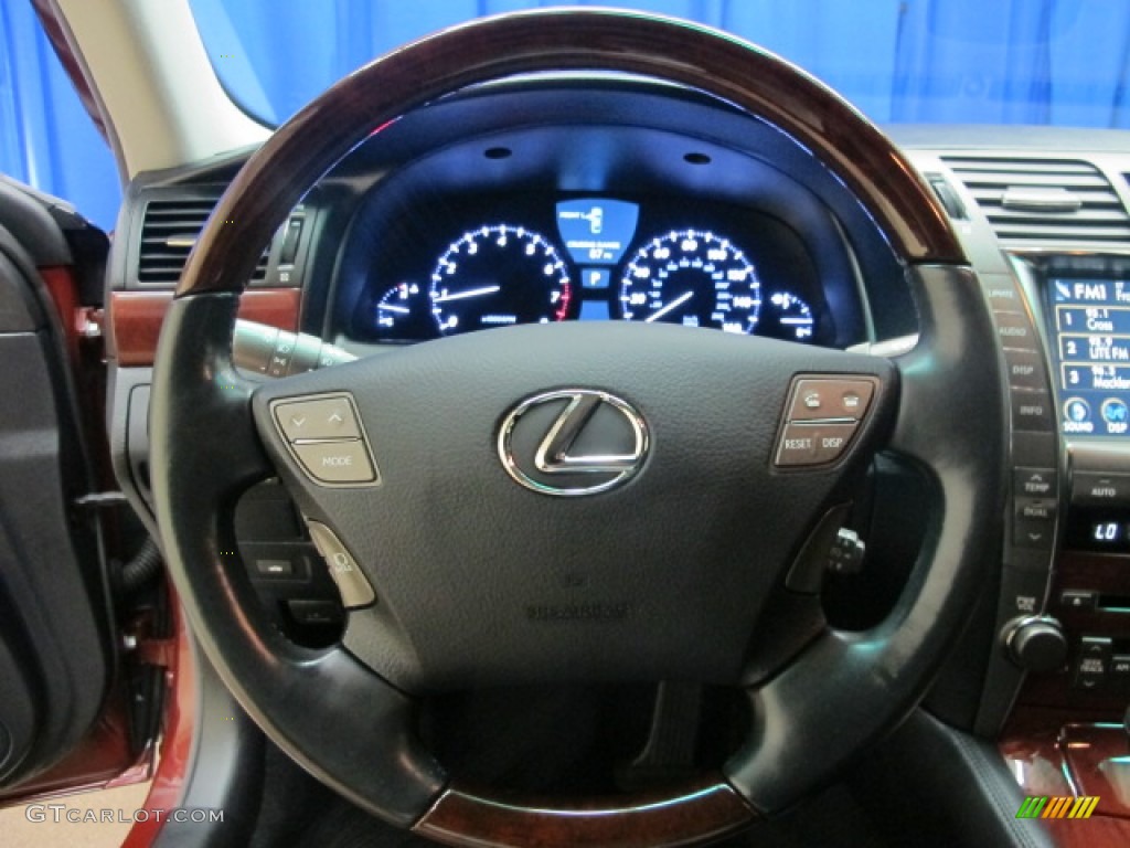 2009 LS 460 AWD - Noble Spinel Red Mica / Black photo #34