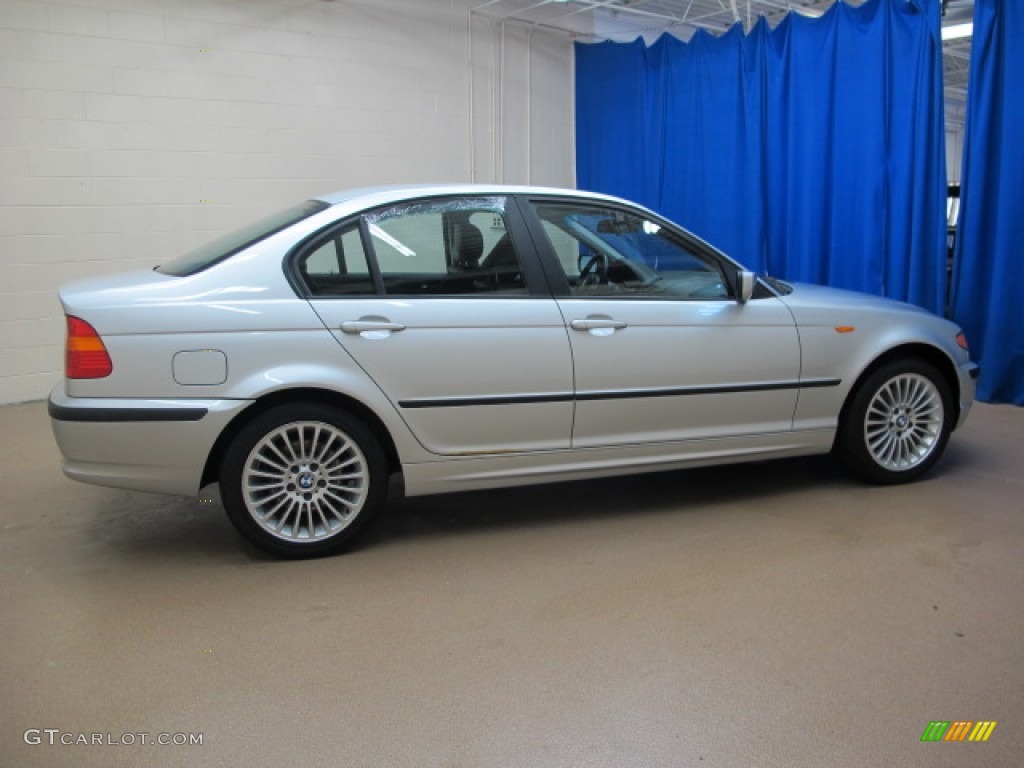2002 3 Series 325xi Sedan - Titanium Silver Metallic / Black photo #8