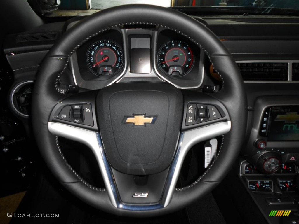 2014 Chevrolet Camaro SS Coupe Black Steering Wheel Photo #84533683