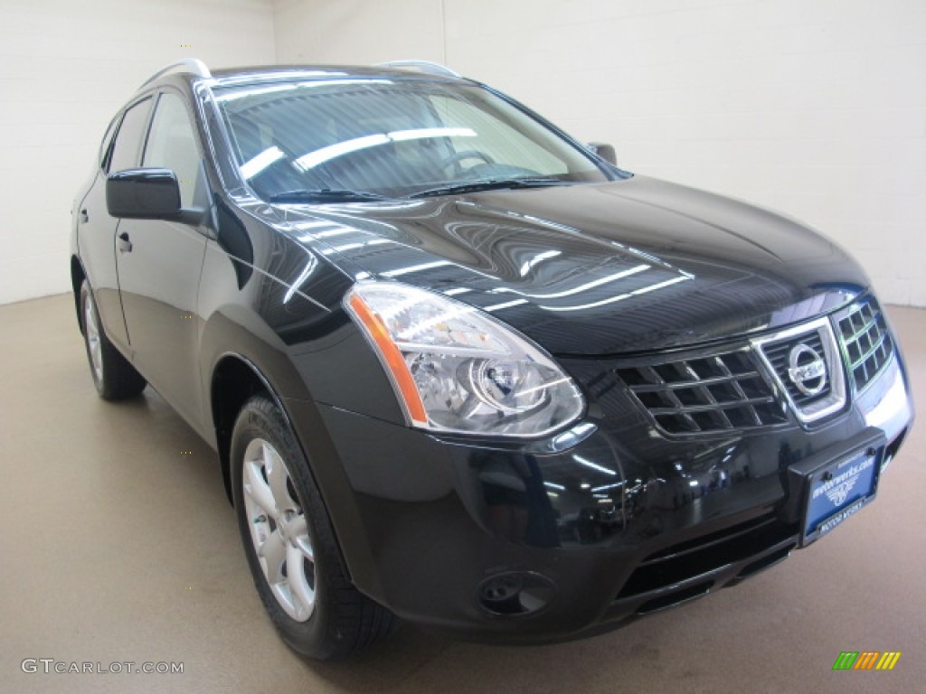 2009 Rogue SL AWD - Wicked Black / Gray photo #1