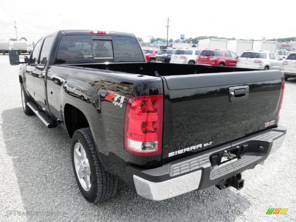 Onyx Black 2014 GMC Sierra 2500HD SLT Crew Cab 4x4 Exterior Photo #84536902