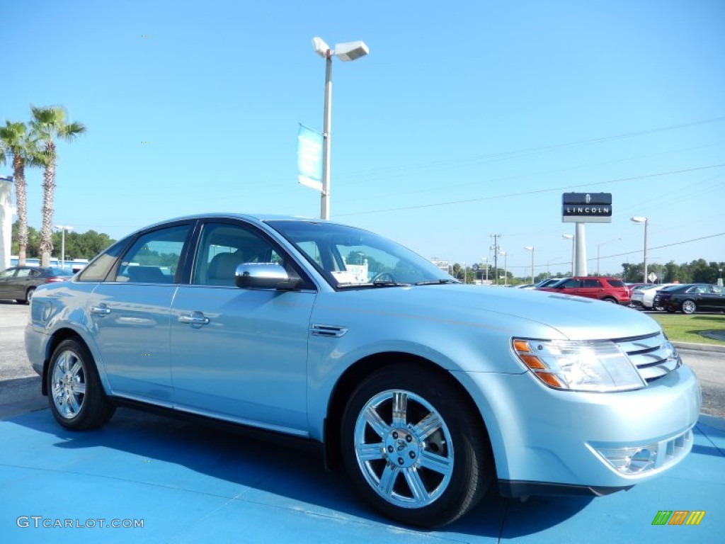 2008 Taurus Limited - Light Ice Blue Metallic / Medium Light Stone photo #7